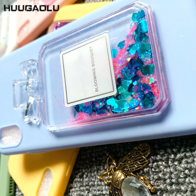 Для Huawei P30 Lite P20 P10 Mate 20 Pro 10 Чехлы флакон духов 3D Жидкий чехол Fundas Coque Etui Мягкий