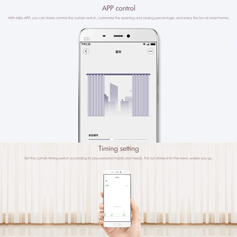  Original Xiaomi Aqara ZNGZDJ11LM Smart Curtain Motor Zigbee Smart Home APP Control Wifi Version Aut