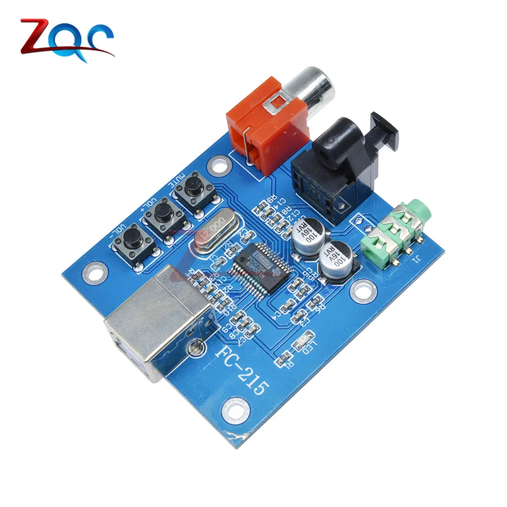 5 в USB питание HIFI PCM2704 DAC к S/PDIF звуковая карта декодер плата 3 мм аналоговый выход F/PC