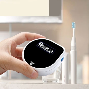 

Travel Toothbrush Holder Case Electric Toothbrush Disinfection Cleaner Portable UV Light Toothbrush Disinfection for Oral Health