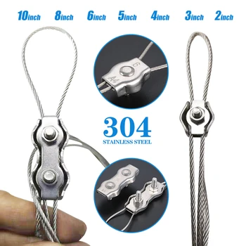 

Caliper Rope Simple Grip Wire Rope Cable Clamp 304 Stainless Steel For Steel Wires Single/Double Connect Fixing M2 M3 M4 M5 M10