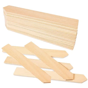 

New 50Pcs Plant Label Wooden Plant Label Nursery Label Plant Sign Seedlings, Herbs, Flowers 6 inch 0.78 inch