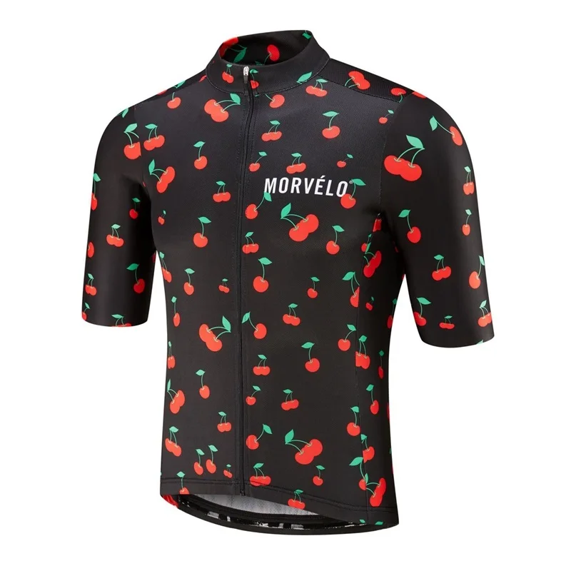 Morvelo, дизайн, Мужская велосипедная рубашка с коротким рукавом, стоячий воротник, дышащая сетчатая ткань, джерси для велоспорта, одежда флуоресцентная - Цвет: 06