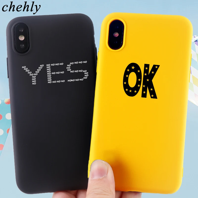 

Personality Phone Case for IPhone X XR XS Max 8 7 6s Plus Funny Letter Cases Soft Silicone Fitted TPU Back Accessories Covers