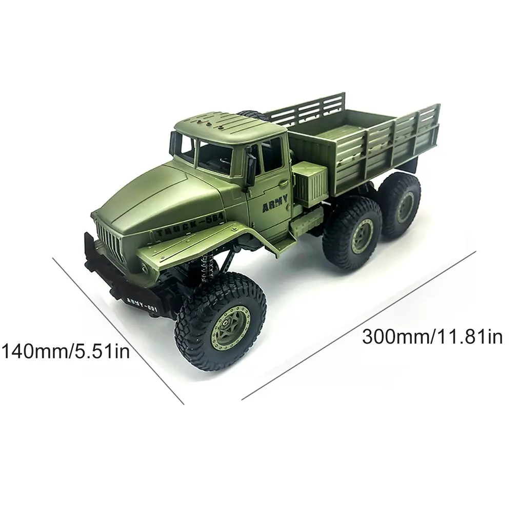 1:16 2.4G Six-wheel Remote Control Off-road Climbing Vehicle Model Toy High Speed RC Car Military Truck for Kids Birthday Gift 1:16 2.4G Six-wheel Remote Control Off-road Climbing Vehicle Model Toy High Speed RC Car Military Truck for Kids Birthday Gift