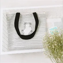 Горячая Распродажа, милые сумки для покупок с котом, собакой, Холщовая Сумка-тоут для женщин, тканевая белая сумка через плечо с мультипликационным принтом, Женская милая сумка