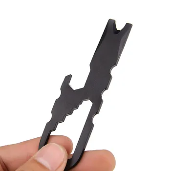 

Aolikes 2 pcs Outdoor EDC Keychain Camping Hiking Multi-function Screwdriver Keychain Crowbar Bottle Opener Useful Pocket Tool