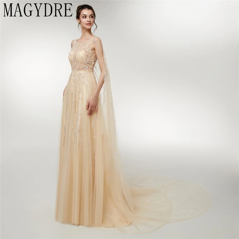 Yellow Tulle Sequin A-Line вечернее платье с открытой спиной без рукавов длинное кружевное платье длиной до пола