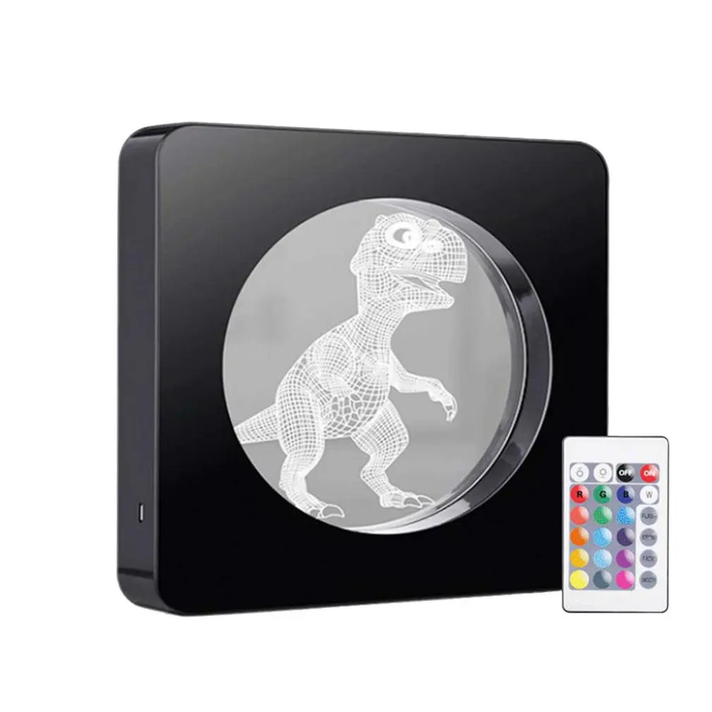 16 Color 3D Night Light dinosaur LED Night Lights Eye Care Gift touch lithium battery remote control Light Bedside Night Lamp