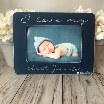 

Personalized laser cut I love my aunt photo Frames, custom engraved Aunt Picture frame 4x6, Gift for aunt, Christmas Mimi Gifts