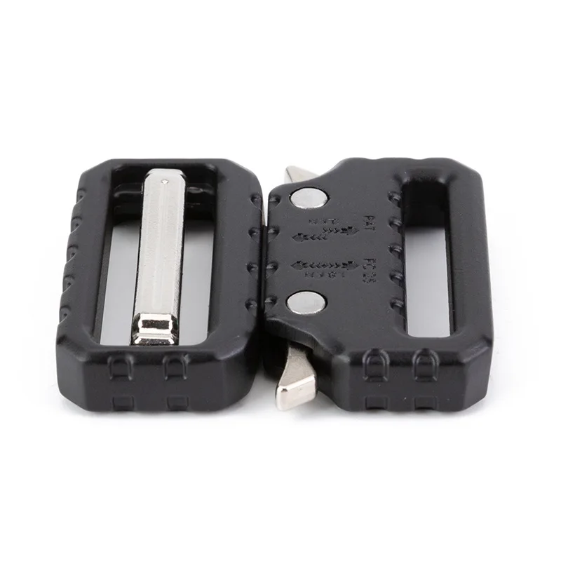 Meetee 1pc/3pcs 26/39mm Zinc Alloy Outdoor Tactical Belt Buckle Head Sliver Black Release Buckle for Webbing Strap DIY Accessory