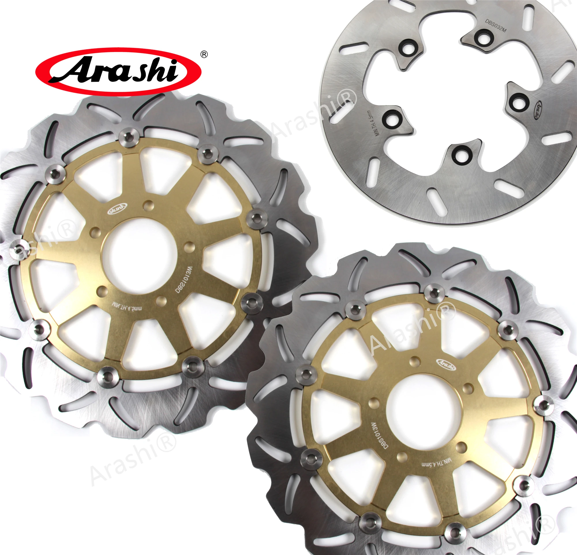 

ARASHI GSXR750 CNC Front Rear Brake Rotors Disc For SUZUKI GSX-R750 GSX750R 1996 1997 1998 1999 2000 2001 2002 2003 / GSXR600