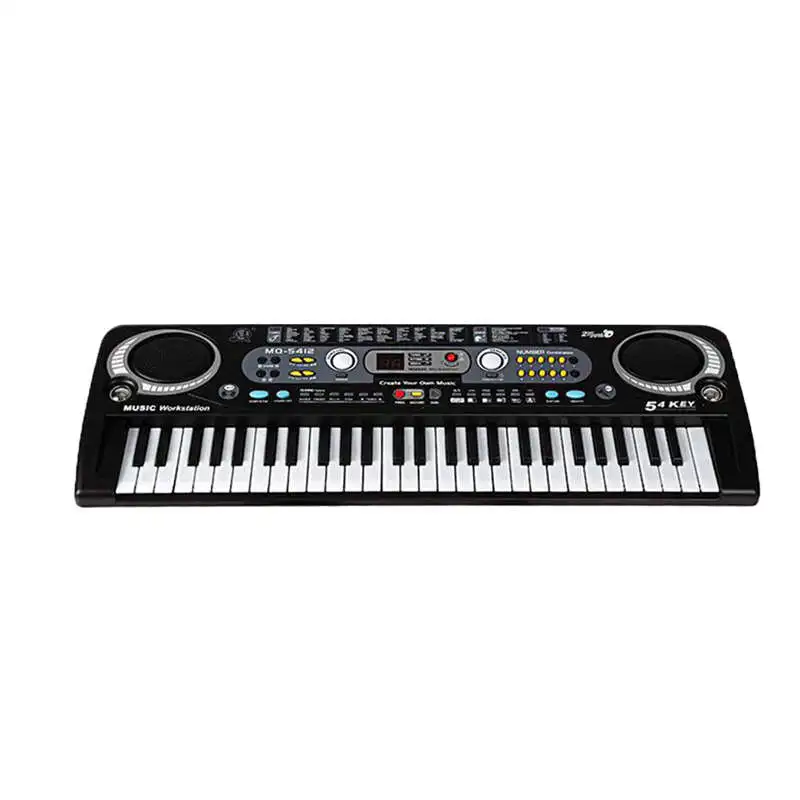  54 Keys Digital Electronic Keyboard & Microphone Electric Led Adult Size Eu Plus