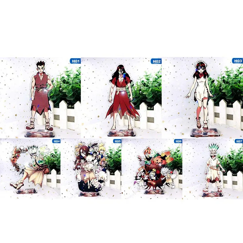 Новая мода японского аниме доктор камень Senku Taiju Tsukasa Yuzuriha фигурка на акриловой подставке модель держатель пластины
