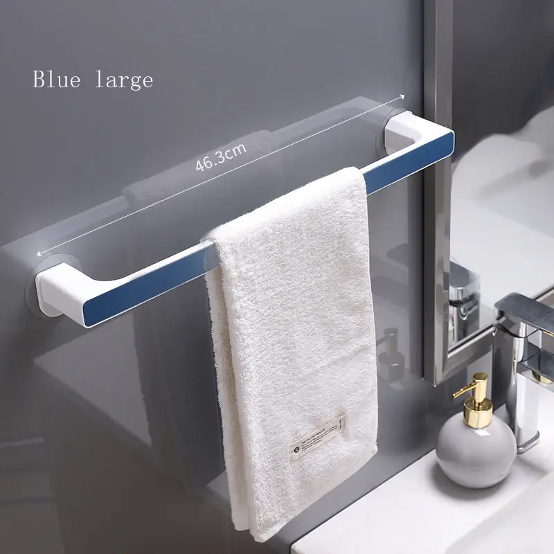 Self-Adhesive Towel Holder Rack, Wall Mounted Towel Hanger, Bathroom Bar, Shelf Roll Holder, Hanging Hook, Organizer