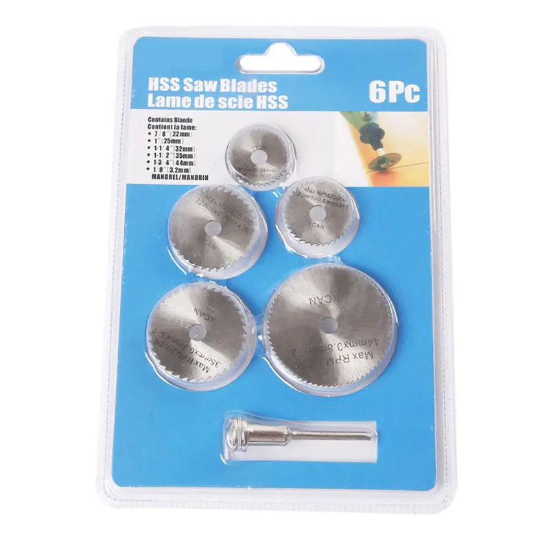 7pcs/set Cutting Disc Mini Circular Saw Blade Set Rotary Drill Tool Accessories for Wood Aluminum Dremel Power Tools | Инструменты