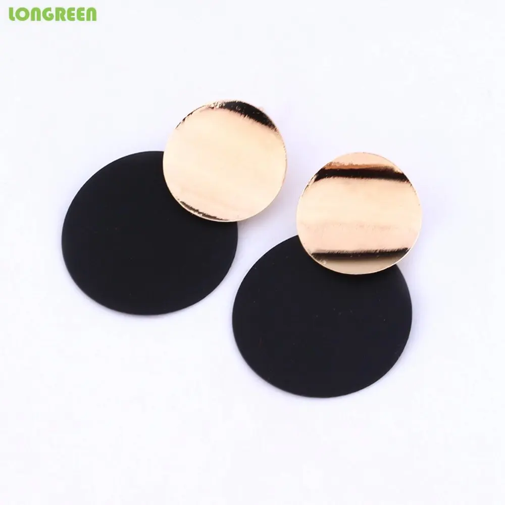 Metal Simple Stylish Geometric Round Unique Earrings For Women Girl Gifts Stainless Steel Earrings Set De Aretes Orecchini Donna - Окраска металла: Style 3