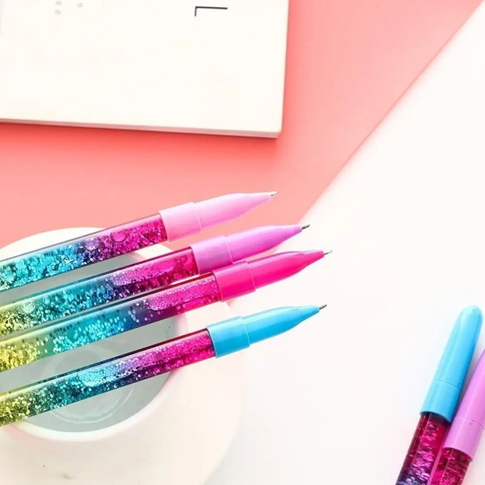 Новинка, 2 шт., гелевая ручка для девочек, движущаяся жидкость, нейтральная ручка, креативная Студенческая ручка, проверка ручки, канцелярские принадлежности, ручка Kawaii