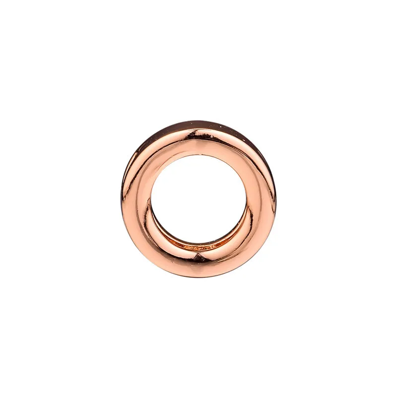 rose golden Рефлексионы подписи полые круглые бусинки для изготовления ювелирных изделий серебряные бусины 925 пробы для рефлексионов браслеты сделай сам - Цвет: rose golden