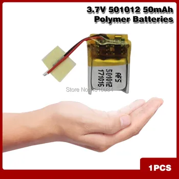 

3.7V 50mah 501012 Rechargeable Li Polymer Li ion Battery For MP3 MP4 bluetooth headset GPS Toys reading pen speaker smart watch