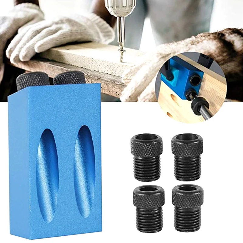

Inclined Hole Locator Kit Wood Clamp Fixture Carpentry Tool Accessories Durable for Woodworking DNJ998
