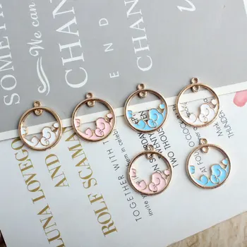 

Free Shipping 60pcs 20*23mm Hollow Out Cloud Round Circle Charms Gold Tone Zinc Alloy Jewelry DIY Earring Necklace Pendants