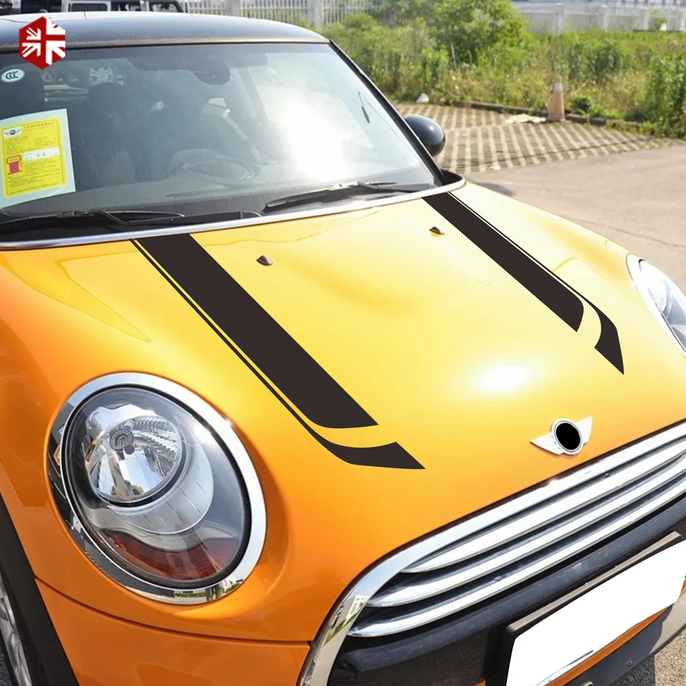Автомобильный капот линия наклейка крышка двигателя Стикеры для MINI Cooper R50 R52 R53 R55 R56 R57 R58 R59 R60 R61 F54 F55 F56 F57 F60 JCW