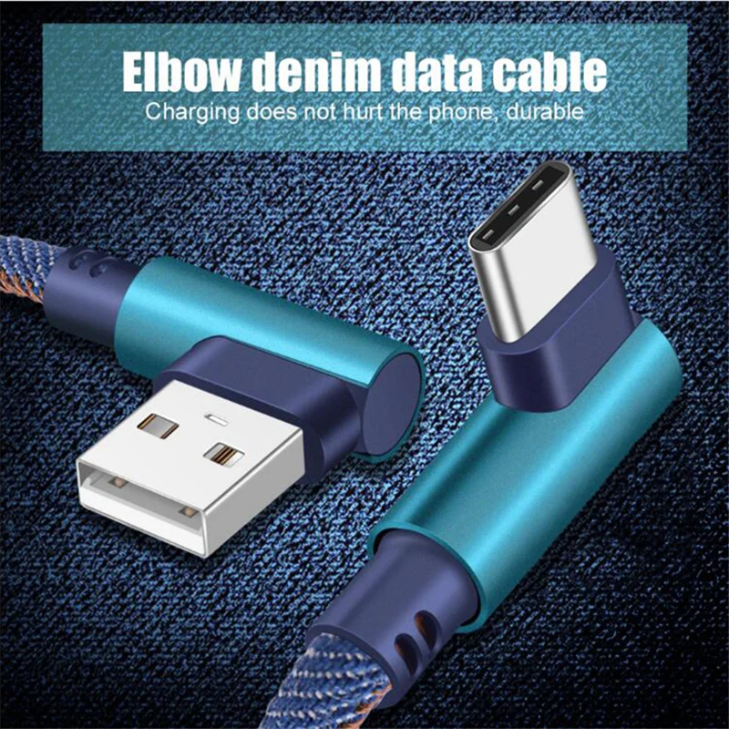 Usb type C 90 градусов быстрая зарядка USB C кабель type-C кабель для передачи данных зарядное устройство для samsung S8 S9 Xiaomi Mi8 Mi9 SE Redmi Note 7 кабели