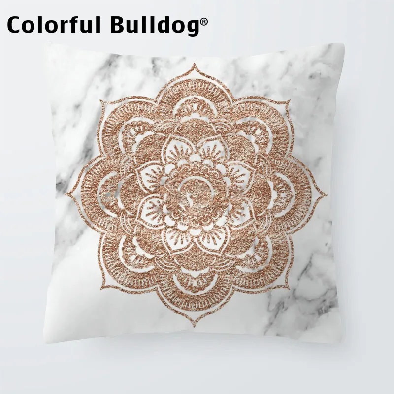 Роза Золотая подушка крышка Мрамор геометрической текстурой, скидка, накидка для подушки для домашнего декора размером 45*45 см