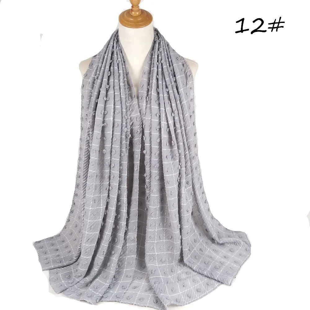 V2 10 шт Высококачественная в полоску crinkle хлопковая вискоза хиджаб платок, женский шарф обертывание головная повязка леди подшарф можно выбрать цвета