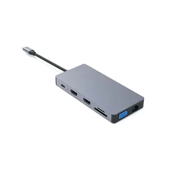 

12 in 1 Type C USB Laptop Docking Station USB 3.0 HDMI VGA PD USB Hub for MacBook Hub Multiport Adapter USB-C Hub Adapter