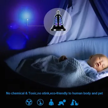 

Newly Mosquito Bug Trap Electric Insect Killer Zapper LED Night Light for Outdoor Porch Camping CTN88