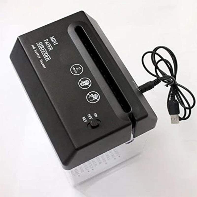 USB Electric Dual-Use Mini Paper Shredder Small A6 Bill Letter Document Invoice Desktop Smashing Machine QXNF | Компьютеры и офис