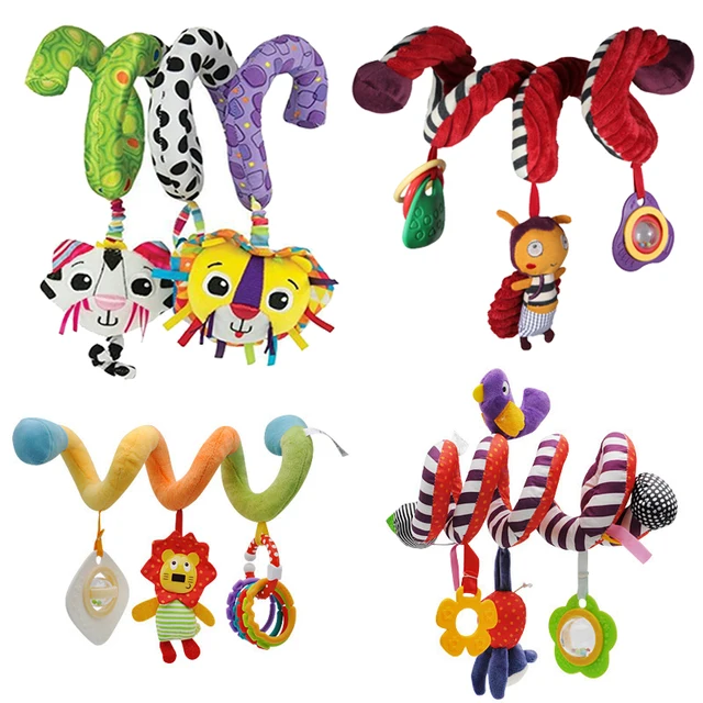 Bed Stroller Crib Hanging Rattles Stroller Baby Mobile Cartoon Toys Newborn Educational Plush Infant Spiral Toy for Baby Gifts 1