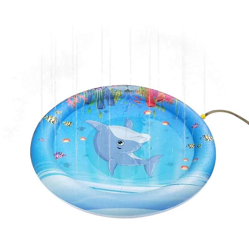 Swimming Mat Kids Water Sprinkler Splash Play Mat Shallow Toddler Pool Bathroom Outdoor Beach Pad Kids 2
