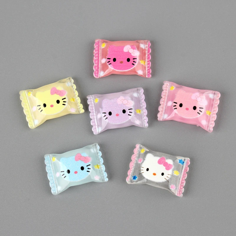 Mix-color KT cat 10-50 шт милые животные Candys плоское заднее плоское украшение из смолы Искусство DIY ремесло поставки телефон нашивка в виде ракушки орнамент Дети аксессуары для волос игрушки - Цвет: Mix-color KT cat