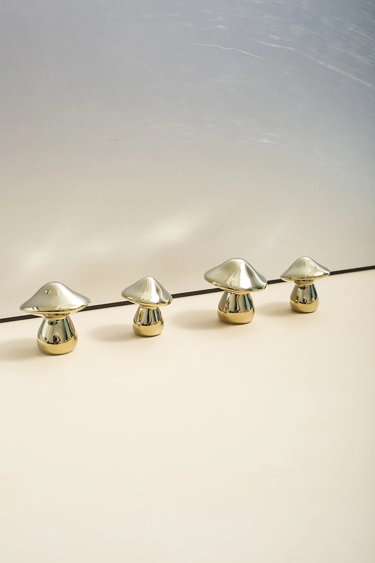 Ouro bronze móveis alças, cogumelo forma, PVD