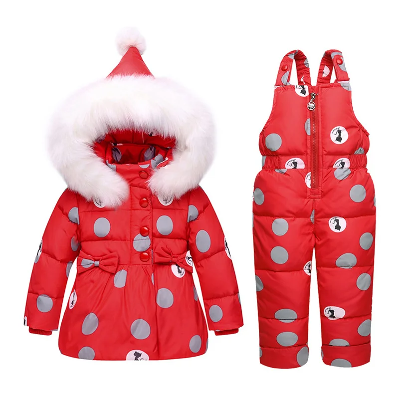 

Kids Clothes Girls Down Coat Children Warm Toddler Snowsuit Outerwear + Romper Clothing Set Russian children's winter jackets