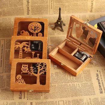 

Music Case Eight Tone Box Music Box Animal Christmas Ornaments Lovely Beautiful Gift Wooden