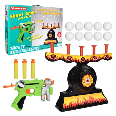 Toy gun orange Парящий мяч, стрельба, игровой пистолет, игрушка, электрическая подвеска, пуля, мишень, семейные вечерние игрушки, стрельба, игра, воздушный удар, парящий шар - Цвет: Toy gun orange