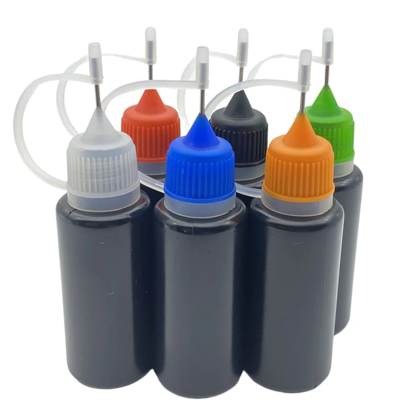 

50pcs 15ml Empty Container Black Plastic Dropper Bottle Soft PE Vial With Metal Needle Screw Cap For Liquid Jar