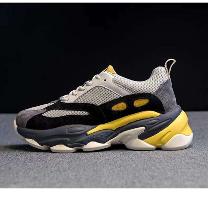 

2019 autumn new fashion wild net red casual shoes women's shoes trend color matching mesh single shoes comfortable platform shoe