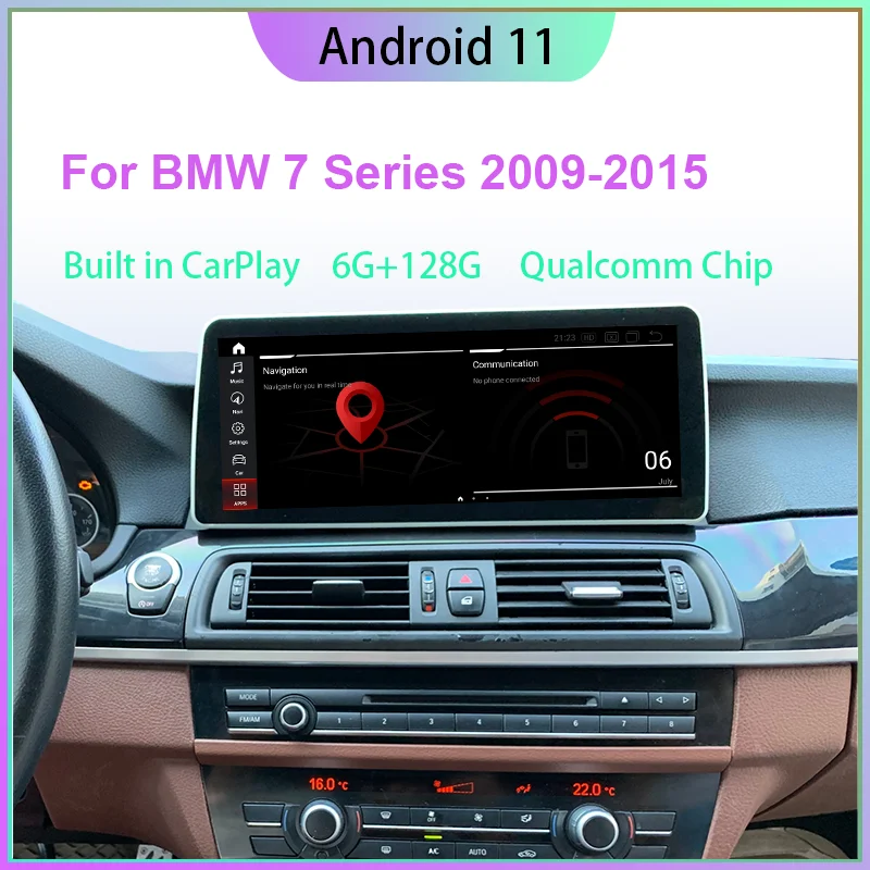 10 25 ”Qualcomm Android 11 Стерео головное устройство для BMW 7 серии F01/F02/G11 NBT/EVO 2011-2020 с CarPlay