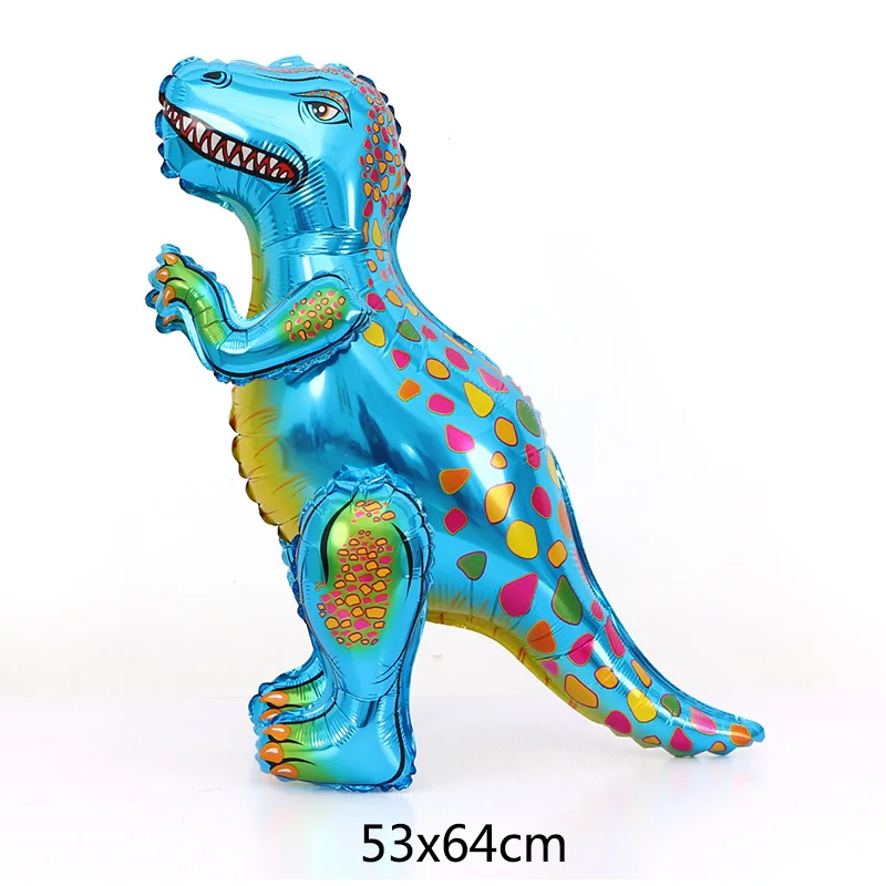 Dinosaur 4 blue 1 шт. большой 4D динозавр фольгированные шары Зеленый Динозавр стоящий Дракон День Рождения украшения Детские принадлежности мальчик игрушки Воздушные шары - Цвет: Dinosaur 4 blue