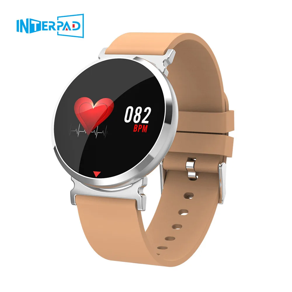 e28 Champagne Interpad Смарт-часы для мужчин и женщин спортивные умные Braclet сердечного ритма трекер фитнес-трекер Браслет для iPhone huawei - Цвет: e28 Champagne