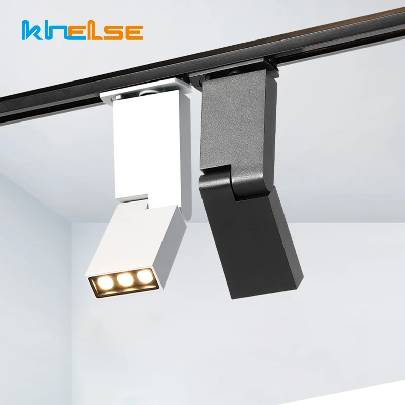 

Khelse Led Track Lamp Spotlight 6W COB Adjustable Track Lampara Villa Clothes Store Museum Square Track Light Strip Spotlight