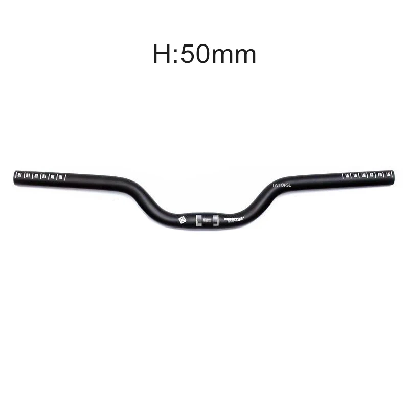 Black H50mm W540mm TWTOPSE велосипед М Руль для Brompton велосипедный Руль 25,4 мм W540mm H50mm 80 100 140 170 мм AL7050 легкий 175 г - Цвет: Black H50mm W540mm