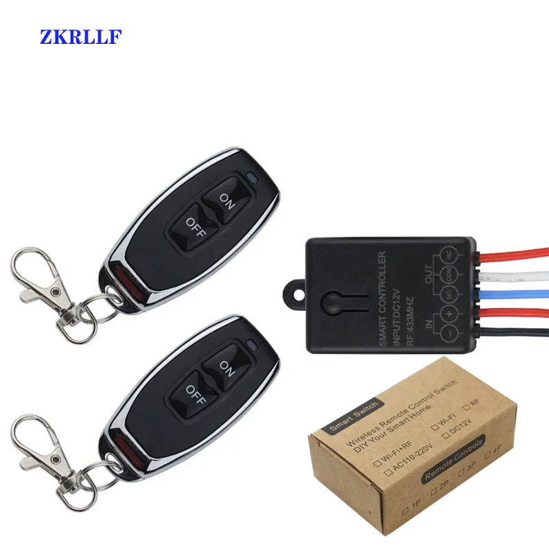 433 Mhz Remote Controls 433Mhz Universal Wireless Remote Control Switch DC 12V 1CH relay Receiver Module RF Transmitter-4