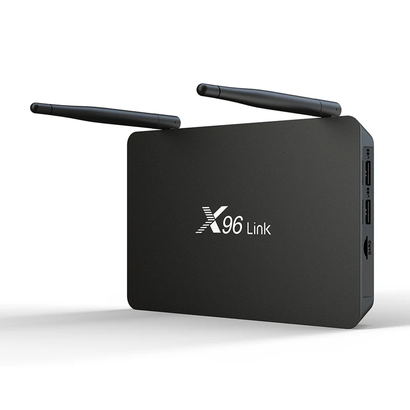X96 Link Android Smart tv Box с антенной 2 Гб 16 Гб Amlogic S905W четырехъядерный 2,4G 5G Wifi 4K потоковый медиаплеер телеприставка