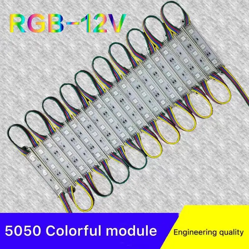 5050 RGB модуль высокой яркости Водонепроницаемый светодиодный акриловый рекламные вывески люминесцентный символ Пластик поглощения персонажа 12V